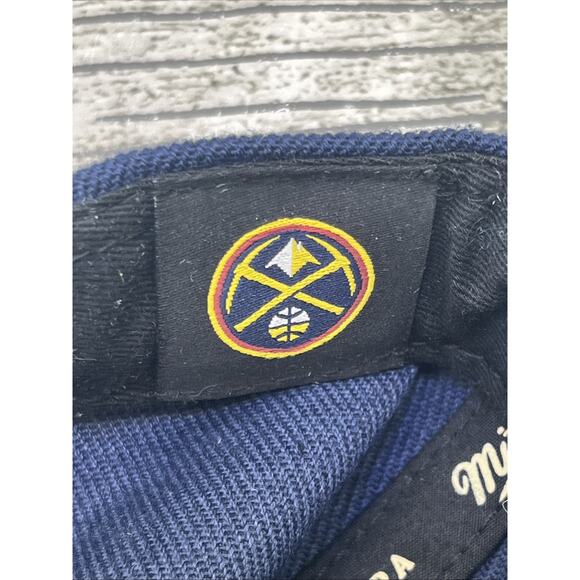 Mitchell & Ness Denver Nuggets NBA Snapback Cap 3D Logo Navy Hat Used. - Picture 6 of 9